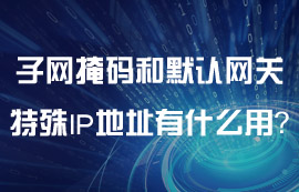 子網(wǎng)掩碼和默認(rèn)網(wǎng)關(guān)這兩個特殊的IP地址有什么用？
